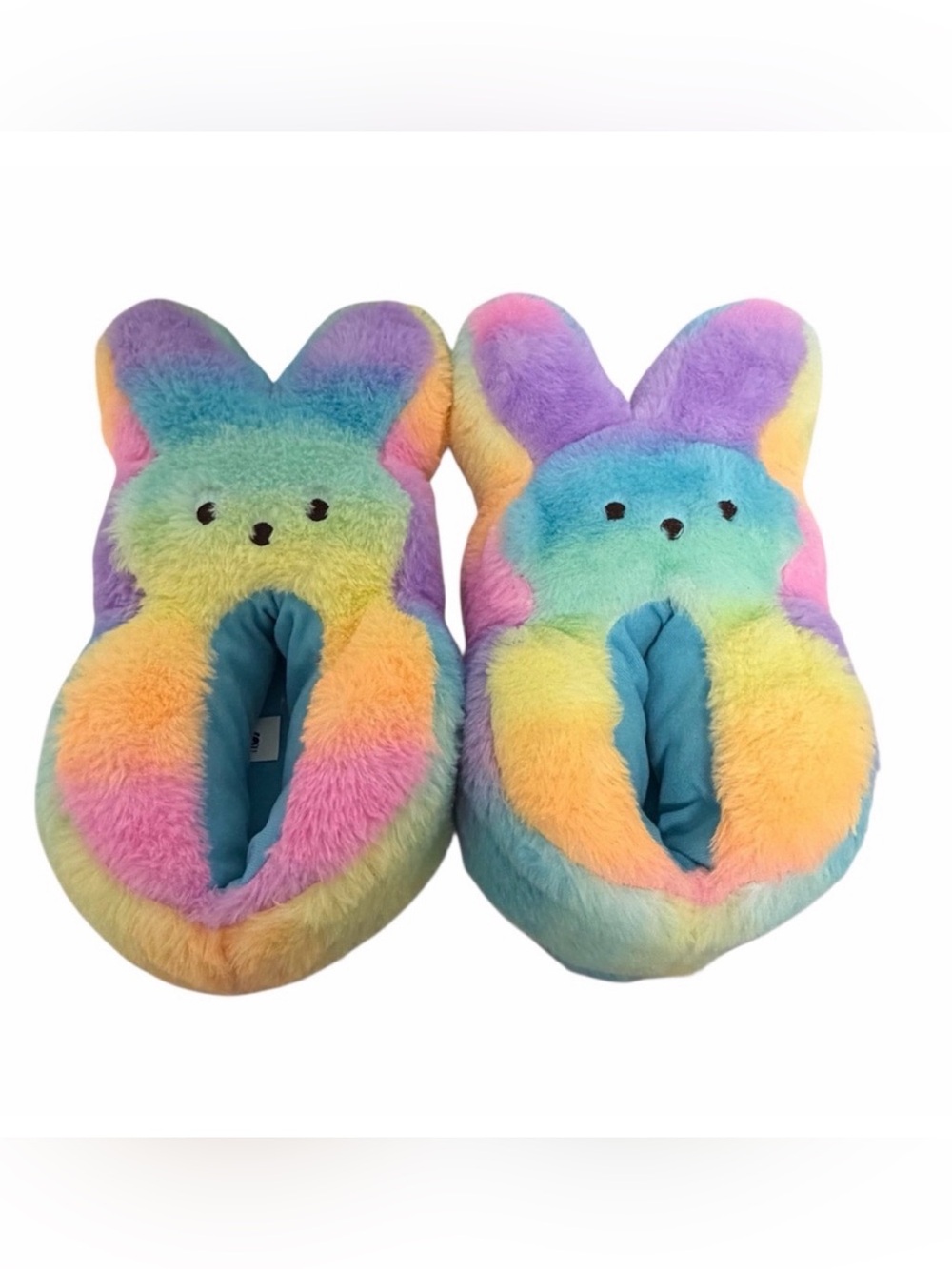 Peeps Bunny Rainbow Easter Slippers - Brand New - Little Girl 1